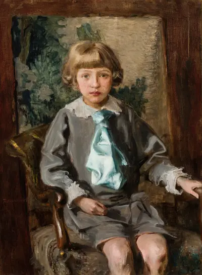 Portrait of Iwo Łomiński as a Child von Teodor Axentowicz