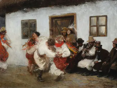 Ukrainian folk dance von Teodor Axentowicz