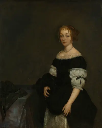 Aletta Pancras (1649-1707) Wife of François de Vicq av Gerard ter Borch