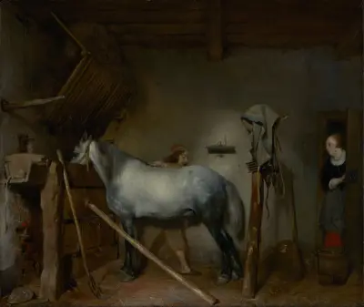 Horse Stable av Gerard ter Borch