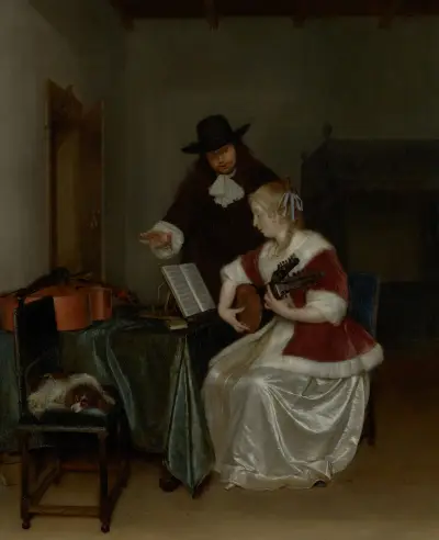 The Music Lesson av Gerard ter Borch