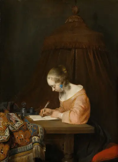 Woman Writing a Letter av Gerard ter Borch