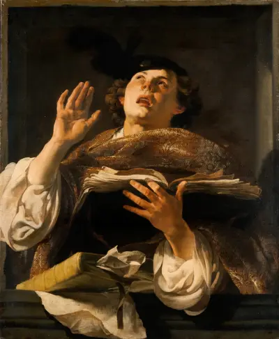 The Singer av Hendrick Ter Brugghen