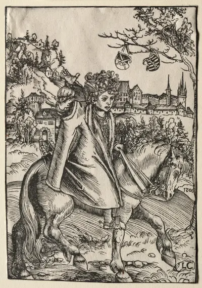 Knabe zu Pferd von Lucas Cranach the Elder