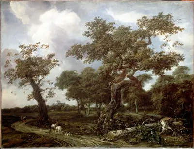 A Wood near The Hague, with a view of the Huis ten Bosch, Jan Van Kessel The Elder