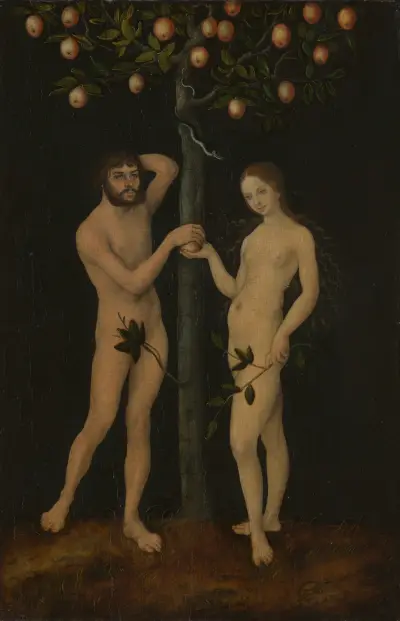 Adam und Eva, 1528 – Nr. 1 von Lucas Cranach the Elder