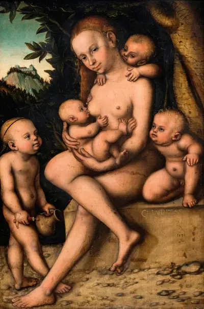Caritas, 1535 von Lucas Cranach the Elder