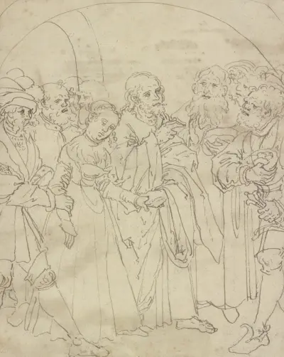 Christus und die Ehebrecherin von Lucas Cranach the Elder
