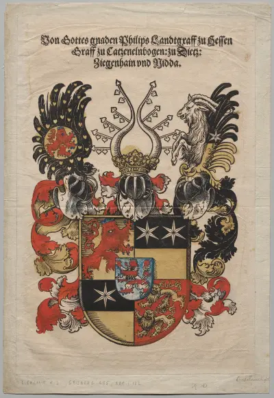 Coat of Arms of Philip, Landgrave of Hesse von Lucas Cranach the Elder