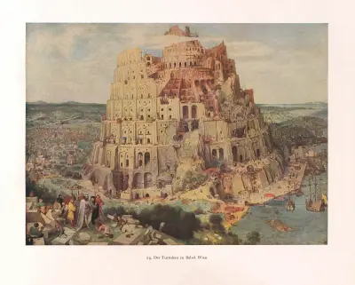 Stavba babylonské věže – Nr. 2, Pieter Bruegel The Elder