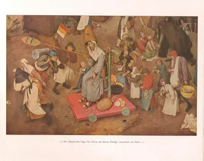 Alegorická postava Půstu s jeho družinou, Pieter Bruegel The Elder