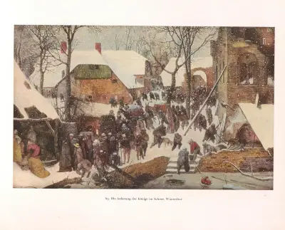 Klanění tří králů ve sněhu, Pieter Bruegel The Elder