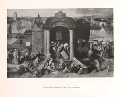 Vyhnání kupců z chrámu, Pieter Bruegel The Elder
