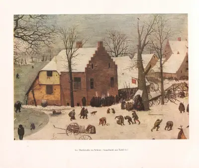 Vesnická cesta ve sněhu, Pieter Bruegel The Elder