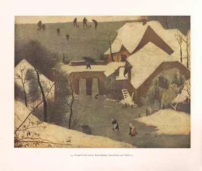 Hry na ledě u selského stavení, Pieter Bruegel The Elder