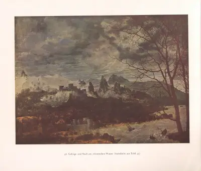 Hory a město v bouři, Pieter Bruegel The Elder