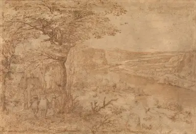 Krajina s poutníky, Pieter Bruegel The Elder