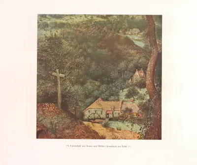 Krajina s křížem a mlýnem, Pieter Bruegel The Elder