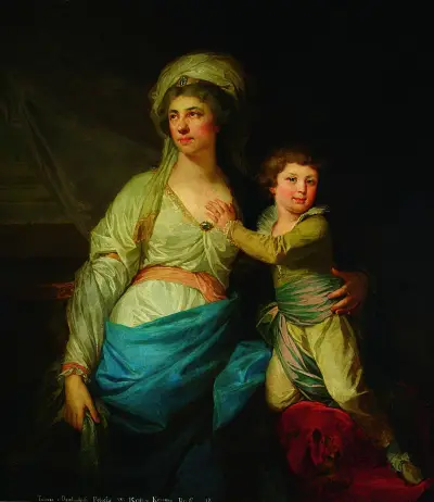 Portret Teresy Potockiej z domu Ossolińskiej z wujem Alfredem, Johann Baptist von Lampi the Elder