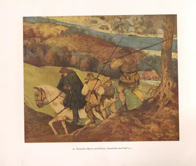 Jezdec sedlák a pastýři, Pieter Bruegel The Elder