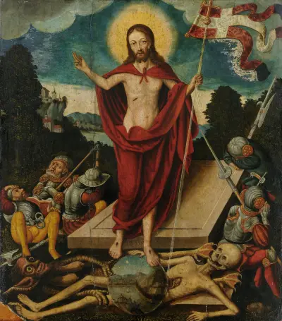 Zmartwychwstanie Chrystusa i triumf nad śmiercią i diabłem, Lucas Cranach the Elder