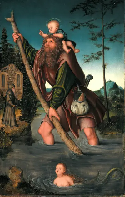 Saint Christopher, 1518 av Lucas Cranach the Elder