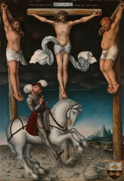 Ukrzyżowanie z nawróconym centurionem, Lucas Cranach the Elder