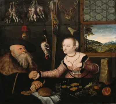 The Ill-matched Couple von Lucas Cranach the Elder