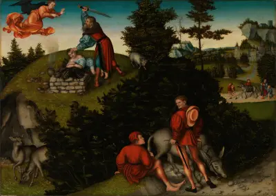 Die Opferung Abrahams von Lucas Cranach the Elder