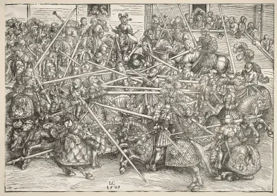 Das Lanzenstechen von Lucas Cranach the Elder