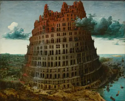 The Tower of Babel (Rotterdam), 1563 av Pieter Bruegel The Elder