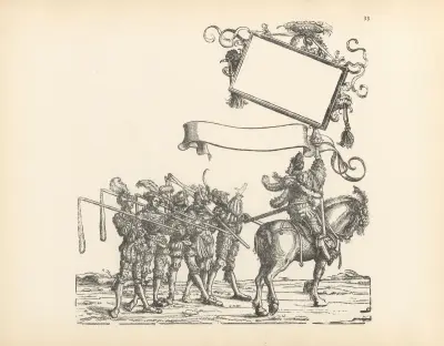 The Triumphs of the Emperor Maximilian I Pl.33 av Hans Burgkmair The Elder