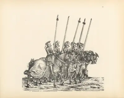 The Triumphs of the Emperor Maximilian I Pl.49 av Hans Burgkmair The Elder