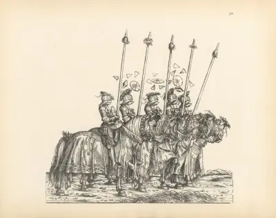 The Triumphs of the Emperor Maximilian I Pl.52 av Hans Burgkmair The Elder