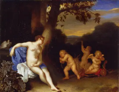 Venus and Cupid av Frans van Mieris the Elder