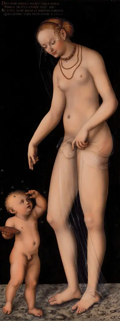 Venus with Cupid as the Honey Thief von Lucas Cranach the Elder
