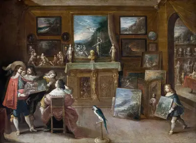 A visit to the Art Dealer av Frans Francken the Younger