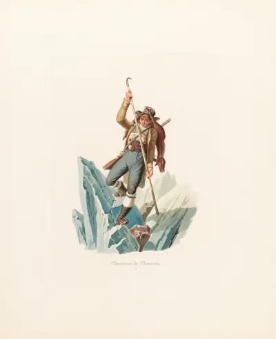 Chasseur de Chamois av Gabriel Lory the Younger