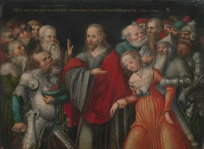 Christ and the Adulteress, Lucas Cranach the Younger