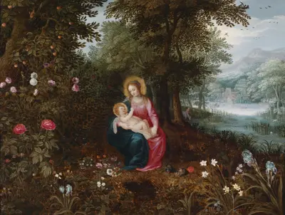 Die Ruhe Auf Der Flucht av Jan Brueghel the Younger
