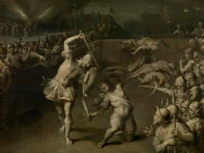 Eteocles and Polynices av Frans Francken the Younger