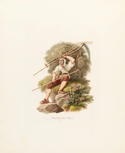 Faucheur des Alpes av Gabriel Lory the Younger
