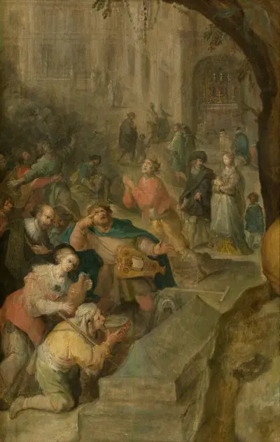 Miraculous Events at the Grave of Saint Bruno the Carthuisian av Frans Francken the Younger