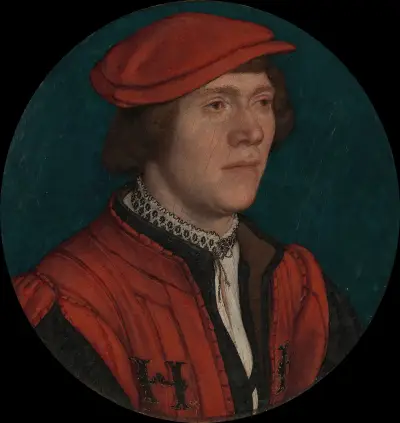 Portret mężczyzny w czerwonym berecie, 1532, Hans Holbein The Younger
