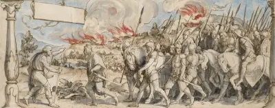 Samuel auf der Flucht vor Saul von Hans Holbein The Younger