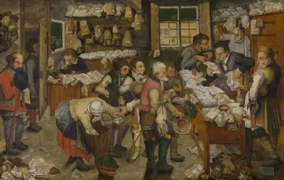 The Peasant Lawyer av Pieter Brueghel The Younger