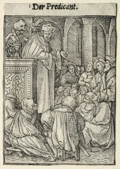 The Preacher av Hans Holbein The Younger