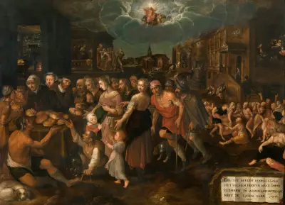 The Seven Acts of Mercy av Frans Francken the Younger