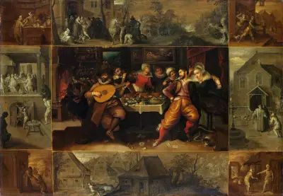 The Story of the Prodigal Son av Frans Francken the Younger