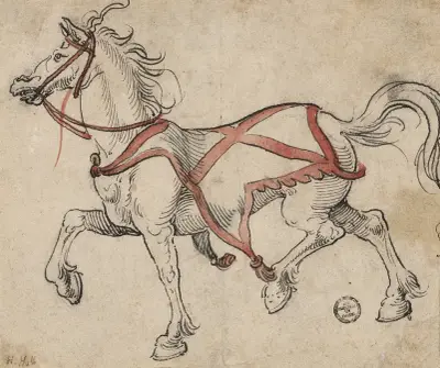 Trabendes Pferd von Hans Holbein The Younger